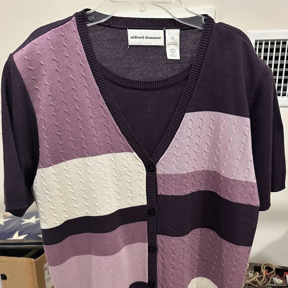 Alfred Dunner Medium Purple and Violet Twinset or Twofer - Like New - Picture 3 of 4